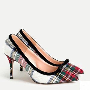 Elsie Bow Pump snowy Stewart Plaid Tartan size 9 Medium